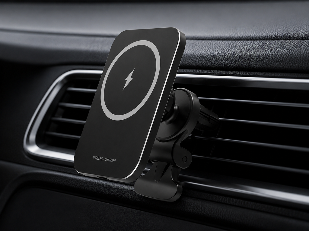 JAYM Charge — Support Magnétique & Charge Sans Fil 15W
