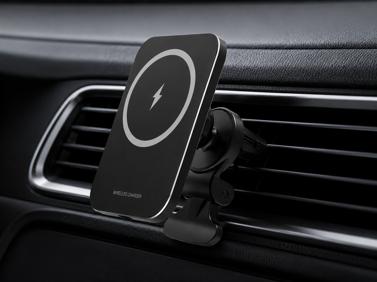 JAYM Charge — Support Magnétique & Charge Sans Fil 15W