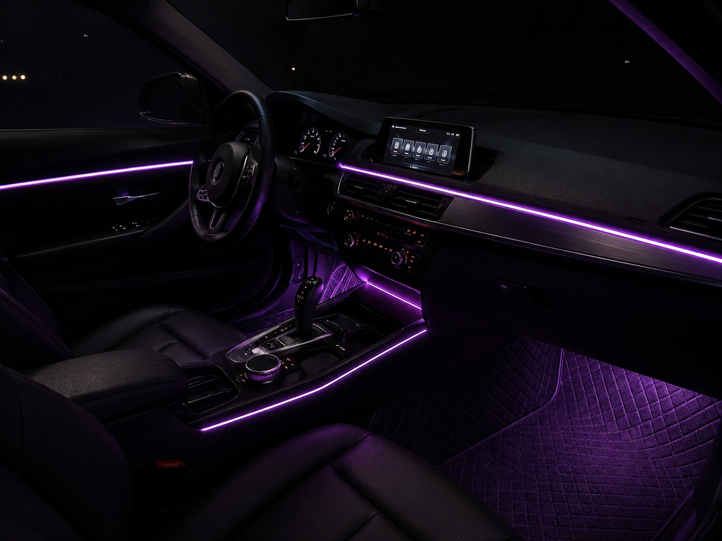 JAYM Glow — Éclairage LED Ambiance Voiture RGB Fibre Optique